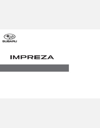 subaru impreza gu 2022-2023 owners manual in english